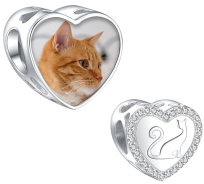 Annmors personalisierte Foto Charm 925 Sterling Silber Familie Mutter Schwester Tochter Schildkröte Fußabdrücke Liebe Glückliches Herz Anhänger Fit Armbänder/Halskette Perlen Schmuck für Frauen