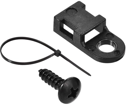 TA-VIGOR 50Sets Nylon Cable Tie Mount Base, 19mm x 9mm x 4.6mm Saddle Type Mount Wire Holder, Cable Zip Ties, Adjustable Cable Tie Holder with Screws and Ties for Wire and Cable Tidy, Black