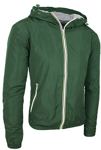 Evoga Giubbotto giacca uomo primavera estate casual impermeabile giubbino jacket estivo con cappuccio
