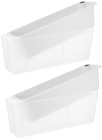 Gatuida 2pcs Jardinière Rectangulaire en Plastique Blanc d'eau Système Auto-arrosage Optimisé pour Croissance de Fenêtre ou Patio