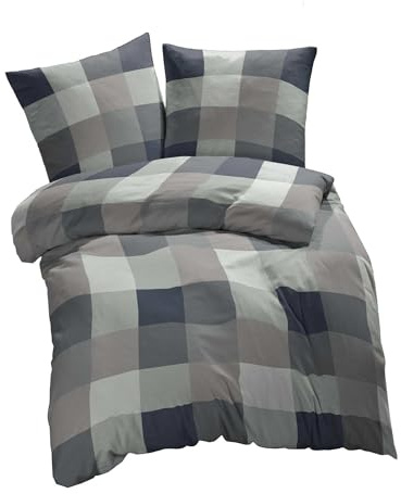 etérea Renforcé Bettwäsche 80x80 cm Kissenbezug Rian Schwarz Bettbezug Set | 100% Baumwolle Renforcé · sanft-glatt & superweich · ganzjahres-geeignet · 60°C waschbar · MADE IN GREEN by OEKO-TEX