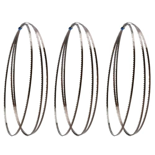 Lame per seghe a nastro, Lama for for legno da taglio 3 pezzi 10 TPI, lama for a nastro da 3/8 pollici 9,5 mm, lama for a nastro 70 1/2 59 1/2 56 1/8 55 67 1/2 62 pollici for taglio(62 x 3/8 inch)