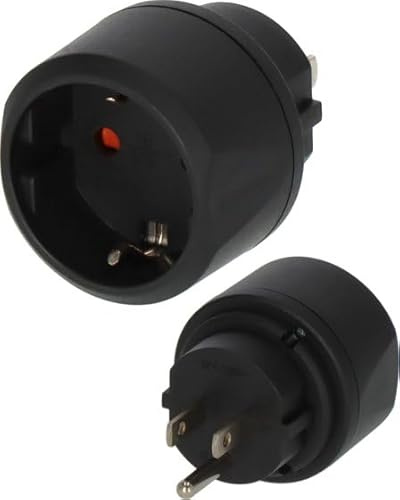 Brennenstuhl Reisestecker/Reiseadapter schwarz (EU => USA, 1 Stück)