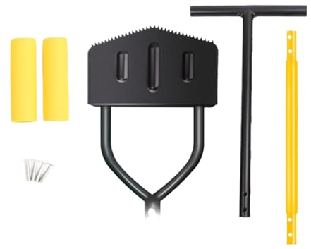 Outil de bordure de porte manuel avec dents A - dispositif de nettoyage lourd avec poignée ergonomique pour escaliers, parterres de fleurs, cour domestique, d'entrée
