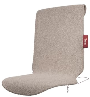 Stoov Heizdecke mit Abschaltautomatik - Kabellose Wärmedecke mit Flex Akku: 1,5 bis 3 Std. Wärme - Elektrische Heizmatte für Stuhl als Sitzauflage & Sitzheizung - Big Hug³ Wollig Beige
