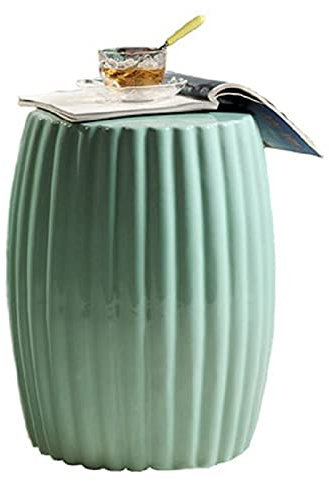 Tabouret en céramique, Décorations for la Maison de Style européen, tabourets Dressing, Tambour en céramique à Fleurs Salon, séchage Pavillons(Green)