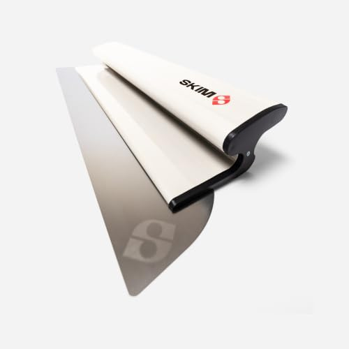 SKIM – Lame à enduire inox | Finition parfaite & glisse fluide | Outil pro pour enduits, lissage, rebouchage | Manche ergonomique (45 CM)