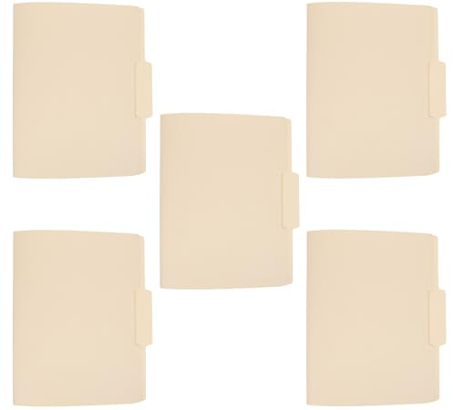 FONDOTIN Chemises de Classement en Papier Manille 210g Lot de 5 Dossiers Format Lettre pour Organisation de Documents Scolaires et Professionnels, Dossier de Fichiers Solide