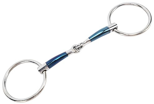 Zonizforceal Bocado de Caballo 5,1 Pulgadas, bocado de rienda con Enganche en Forma de Huevo de Acero Inoxidable y diseño cómodo con Bordes Suaves, bocado Duradero para Montar en senderos, entr