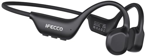 IFECCO Auriculares Conduccion Osea,Auriculares Oseos con Micrófono