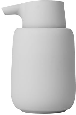 Blomus -SONO – tvåldispenser av keramik, Microchip, tvåldispenser, elegant utseende, matt, högkvalitativt utförande, exklusivt badrumstillbehör H 14 cm, D 9,5 cm, Ø 8,5, V 0,25 l