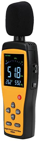 AS844+ Fonometro Decibel Monitor LCD Noise Tester con Funzione di Memorizzazione Dati per Arredo Casa e Biblioteche