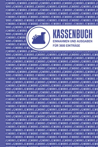 Kassenbuch A5: für Kleinunternehmer, Vereine und Selbstständige | 3600 Einträge | Einnahmen und Ausgaben | Haushaltsbuch | blue Edition