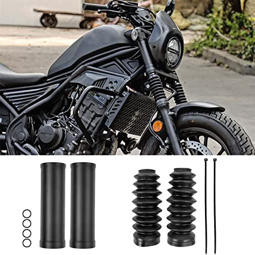 Motorrad Gummi Aluminium Gabel Gamaschen für Rebel 500 300 Rebel500 CMX300 | Vordere Obere Untere Staubschutz Stoßdämpfer Stiefel Stoßdämpfer (1 Satz)