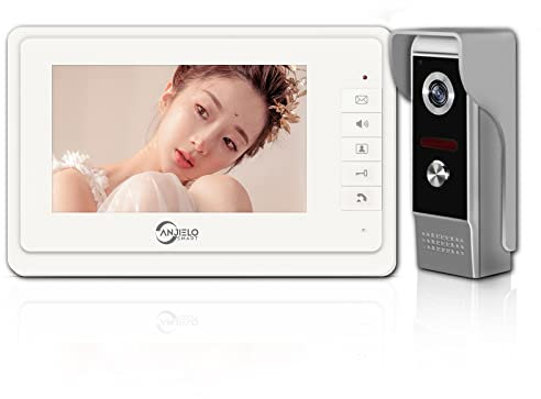 7'' Color Wired Video Door Phone Intercom System for Home Indoor Monitor 700TVL Outdoor Camera IR Night Vision