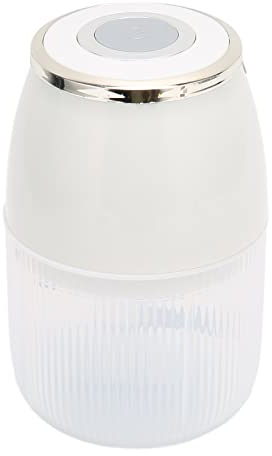 AMONIDA Procesador de Alimentos Multifuncional, Picadora de Ajo de Operación Simple Motor de Alta Velocidad de 40 W para Ajo para Chile para Carne (Blanco Plateado)