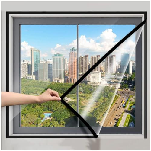Xrdbfd Transparente Fenster Kälteschutzfolie, Thermo Cover Fenster-isolierfolie Für Den Winter, Wiederverwendbare Thermo-fensterfolie, Fenster Isolierfolie Kit,WxH-150x200cm/59 * 79in