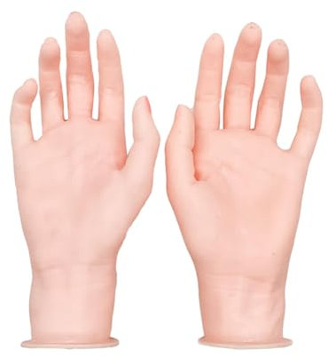 Harilla Modèle de Main de Mannequin en Silicone, Main de Pratique, Support d'affichage de Main de Bijoux de Collier, modèle de Pratique d'organisateur de