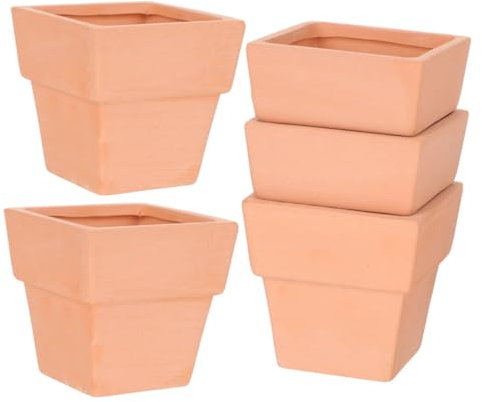 INOOMP 5pezzi Vasi in Terracotta Da Vasi Per Piante Grasse Da Fiori Per Esterno Fioriera in Terracotta Per Piante