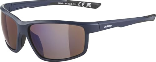 ALPINA DEFEY – speglade och okrossbara sport- och cykelglasögon med 100% UV-skydd för vuxna, miracle-blue matt