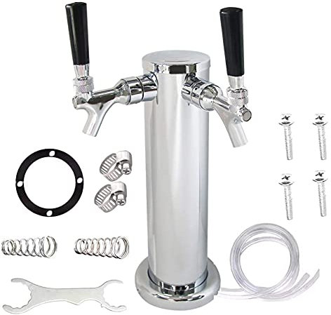 Dispensador de cerveza, dispensador de bebidas con grifo, torre de cerveza de barril, dispensador de torre de cerveza de barril para bar en casa, torre de cerveza de barril de acero inoxidable