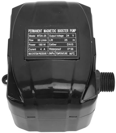 Bomba Elevadora de Presión de Agua Automática Manual Ultra Silenciosa 35L/min Ducha con Aspersor 180W Negro