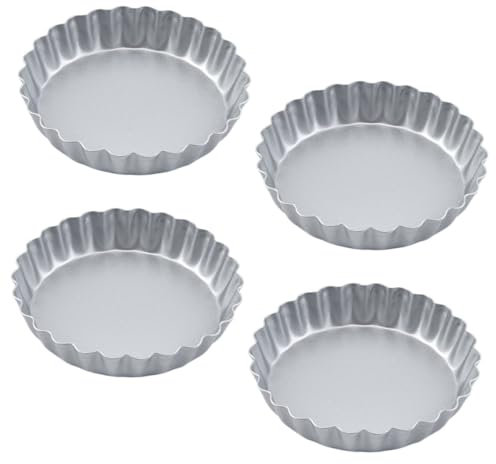 KICHOUSE Tortenbackbleche 4 Stück Kuchen Aus Karbonstahl Antihaftbeschichtete Backformen Hochglanz Für Einfache Reinigung