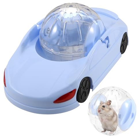PETFROH 3-in-1 Hamster Ball 4.8 Inch Detachable Hamster Wheel Racing Car Toy