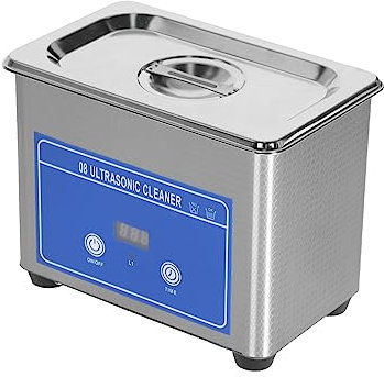 Nettoyeur à ultrasons avec minuteur, 42 kHz, nettoyeur à ultrasons 35 W, 800 ml, en acier inoxydable pour bijoux, lunettes et petites pièces