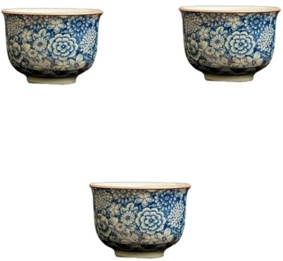 Juego De Té Para Adultos Tazón Té Chino Taza Flores Antiguas Apertura Cerámica Para Juego Sopera Azul Juegos De Té Portátiles(A)