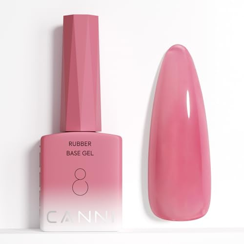 CANNI Smalto Gel Semipermanente Rubber Base Fucsia Gel Nail Polish Soak Off Manicure