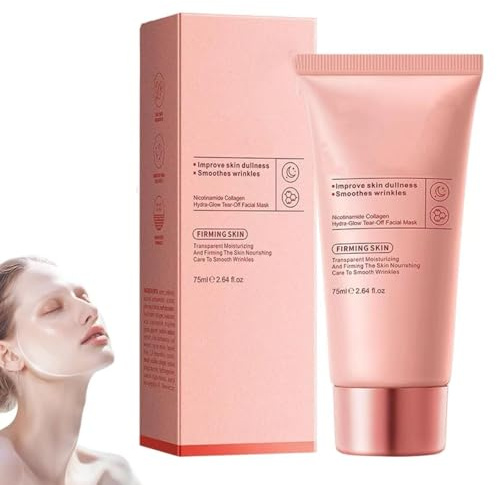 Maschera Skynflow, Maschera viso Skynflow, Maschera peel off notturna idrolizzata, Migliora l'elasticità della pelle, l'idratazione e le rughe, riduce il rilassamento cutaneo e l'opacità,1pcs
