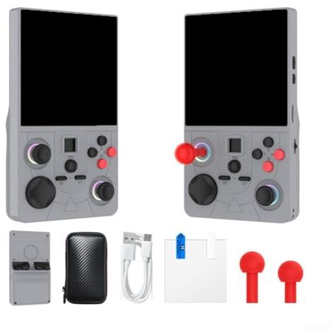 Retro-Handheld-Spielkonsole, tragbar, 3D-Arcade-Gaming mit WLAN, tragbare Spielkonsole als Geschenk für Freunde (grau)