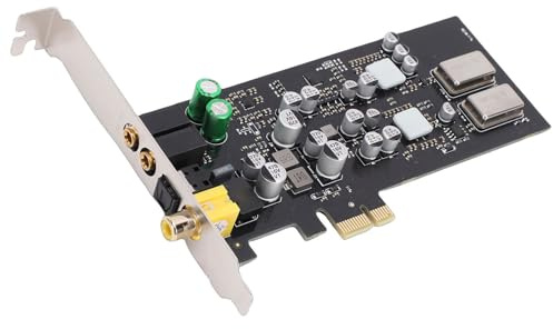 LICAEVEY Carte Son PCIE vers 5.1, Adaptateur Audio HiFi Professionnel avec Sortie Numérique Coaxiale à Fibre Optique, Contrôleur Principal CM108AH, 127 DB pour Studio de Jeu sur PC