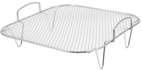 Accesorios para freidoras de aire caliente, rejilla de acero inoxidable para la distribución uniforme del calor, 23,00 x 22,80 x 8,00 cm