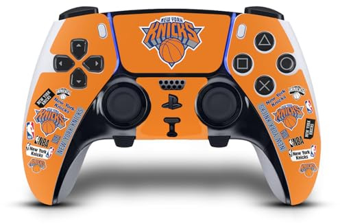 Head Case Designs Officially Licensed NBA Sticker Collage New York Knicks Vinyl Sticker Gaming Skin Decal Cover Compatible With Sony PlayStation 5 PS5 DualSense Edge Controller