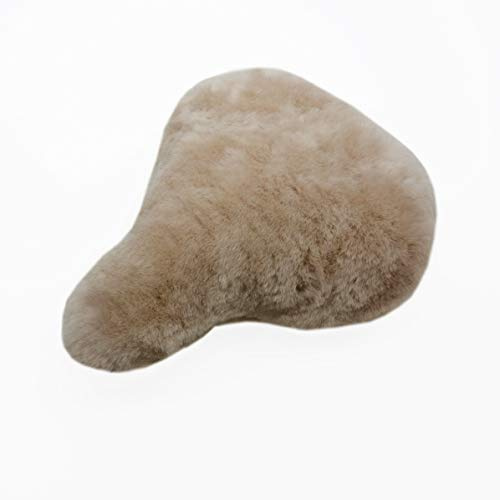 Reissner lammskinn cykelsadel överdrag cykelsadelöverdrag lammskinn med fuskpälskrans FSB-C-III beige, 28 x 15 cm