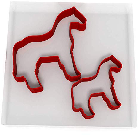 Ausstechformen, Plätzchen Ausstecher Pferd, 5 cm + 8 cm, 2 Stück