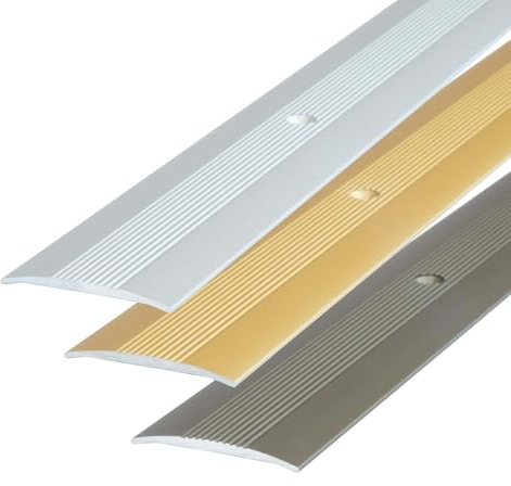 Dalsys Övergångsprofil alu 90 cm x 38 mm för skruvmontering – övergångslist golv tröskel för laminat, golvprofil guld