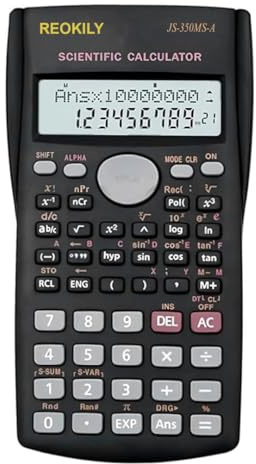 JS-82MS-A Handheld Multi-Function 2-Line Display Digital LCD Scientific Calculator School Secondary For Science Maths Stationary Calculater 240 Calculations Function Protective Auto Power Off