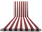Il Tuo Artigiano Design Cuscino Imbottito per Lettino Prendisole 190x60 Totalmente Sfoderabile in Cotone (Bianco E Bordeaux)