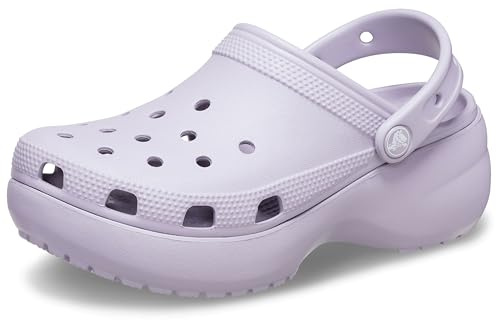 Crocs, Zuecos clásicos de plataforma para mujer, Malva, 39-40