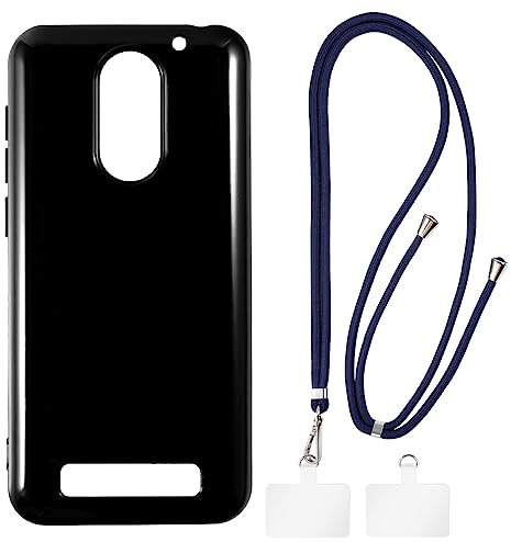 Crossbody-/Halsband-TPU-Handyhüllen-Set Kompatibel mit Emporia Supereasy, Stoßfeste Schutzhülle mit Verstellbarem Tragegurt