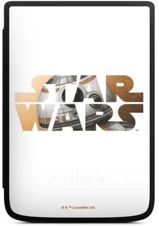 DeinDesign Coque pour liseuse Compatible avec Vivlio Touch HD Plus Etui pour liseuse Protection pour liseuse Star Wars Logo bb8