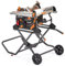 Evolution Power Tools R255TBLX Sierra De Mesa Con Soporte (Próxima Generación Rage 5-S) Hoja De Corte Multimaterial Incluida Corta Madera Metal Plástico, Bisel 45˚, +/- 60˚ Ángulo De Inglete, 1650w