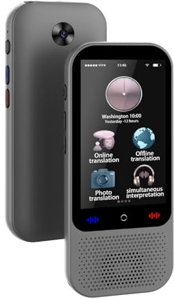 Language Translator Device - 3in Touchscreen Portable Two Way Instant Translator Device - 138 Languages Translate Smart Voice Photo Translation Pocket Dictionary for Travel Learn