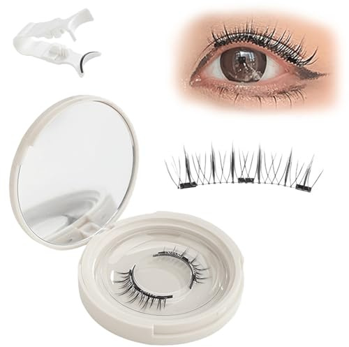Kraftyco, Kraftyco Magnetische Wimpern, Kraftyco Magnetische Wimpern, Doppelseitige Magnetische Wimpern, Elaracraft Magnetische Wimpern, Magnetische Wimpern mit Applikator, Magnetische Wimpern(A10)