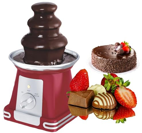 Mini fuente de chocolate de 3 niveles, torre de fusión de chocolate, máquina para hornear postres, extraíble y fácil de limpiar, control de perilla, máquina de fuente de fondue de chocolate para