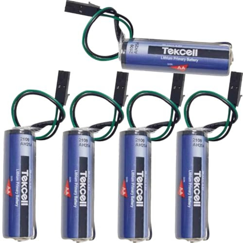 zoyfayl (5 Pcs) SB-AA11 AA Lithium Battery 3.6V 2400mAh for Tekcell SB-AA11 Battery with Black Plug