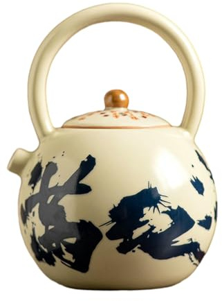Tetera china retro Manjianghong, tetera de cerámica para el hogar - Manjianghong